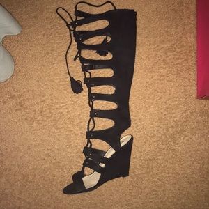 WOMENS GLADIATOR WEDGE HEELED SANDAL